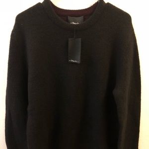 New 3.1 Phillip Lamb Wool Sweater Side Slits Sz M